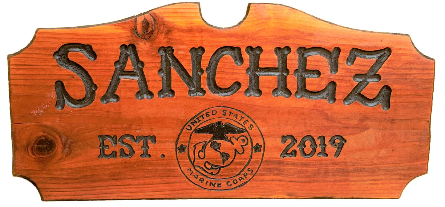 1’x2’ CALIFORNIA REDWOOD SIGN