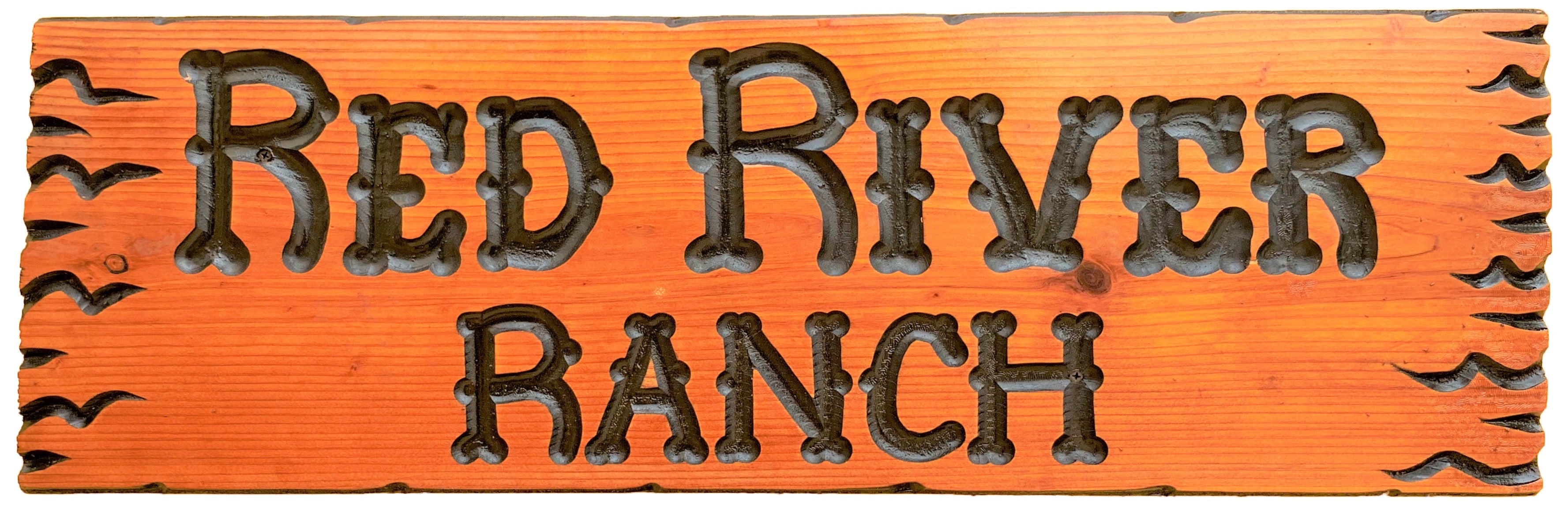 8”x30” CALIFORNIA REDWOOD SIGN – Yellowstone Redwood Signs