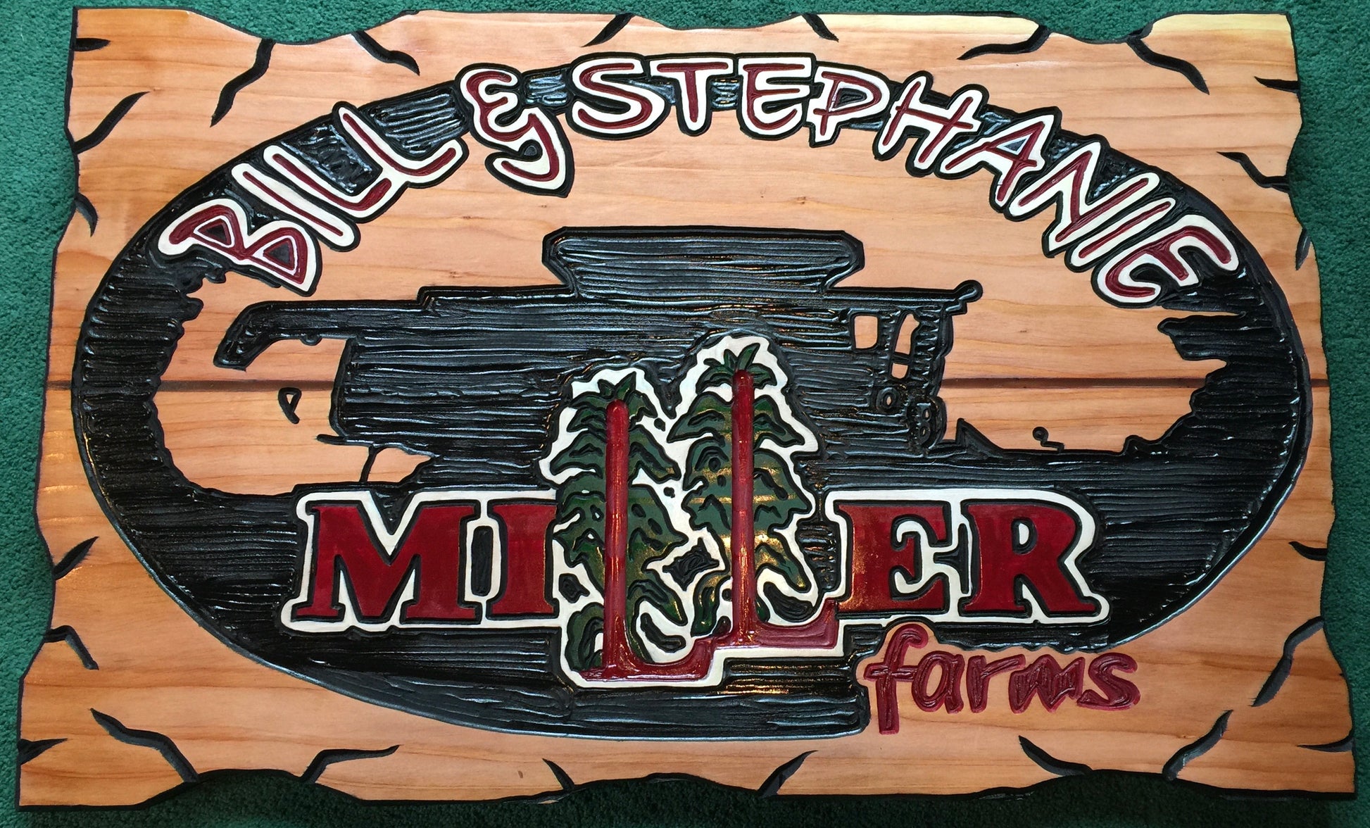 2’x4’ CUSTOM REDWOOD SIGN WITH YOUR LOGO!